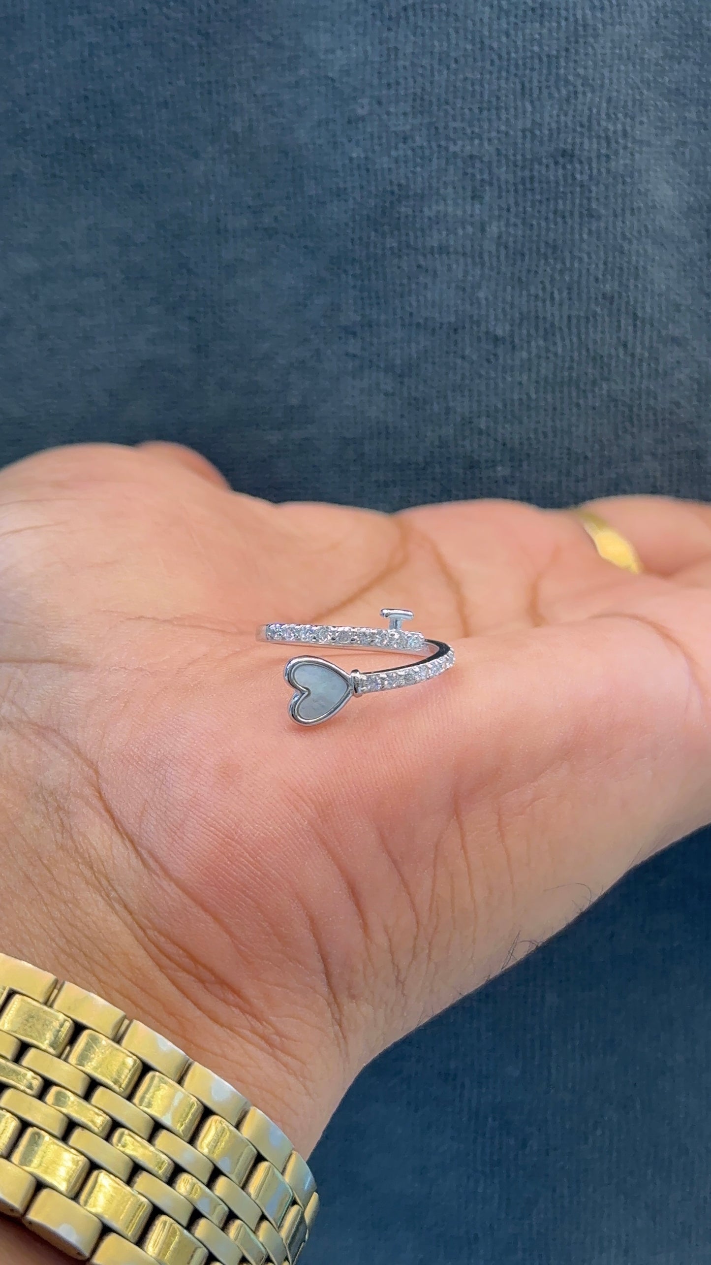 Silver heart Ring