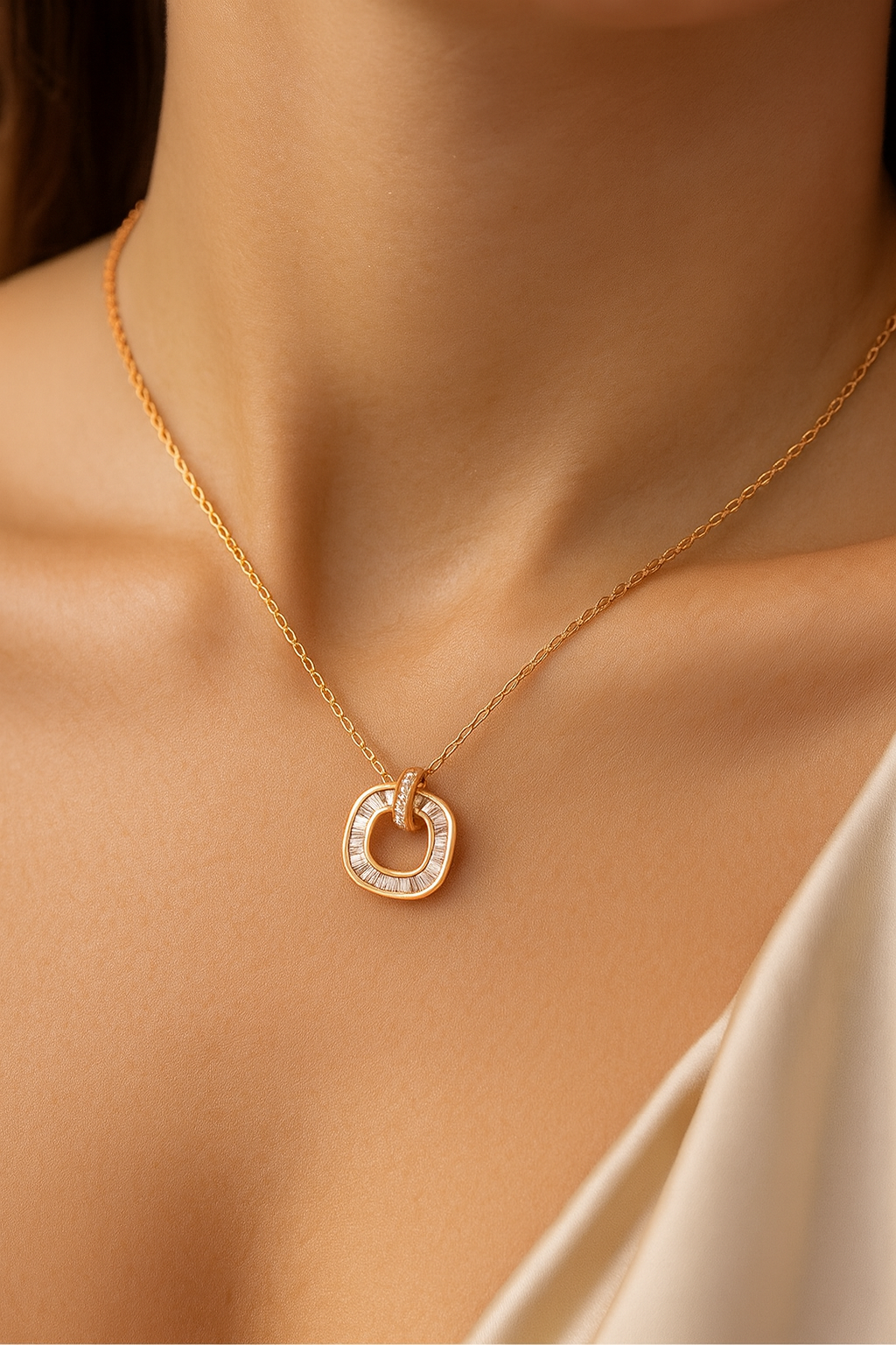 Rose Halo Necklace | 92.5 Silver
