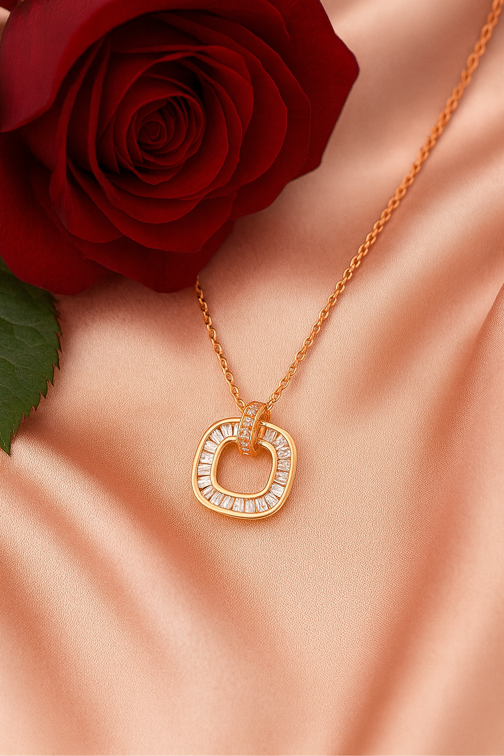 Rose Halo Necklace | 92.5 Silver