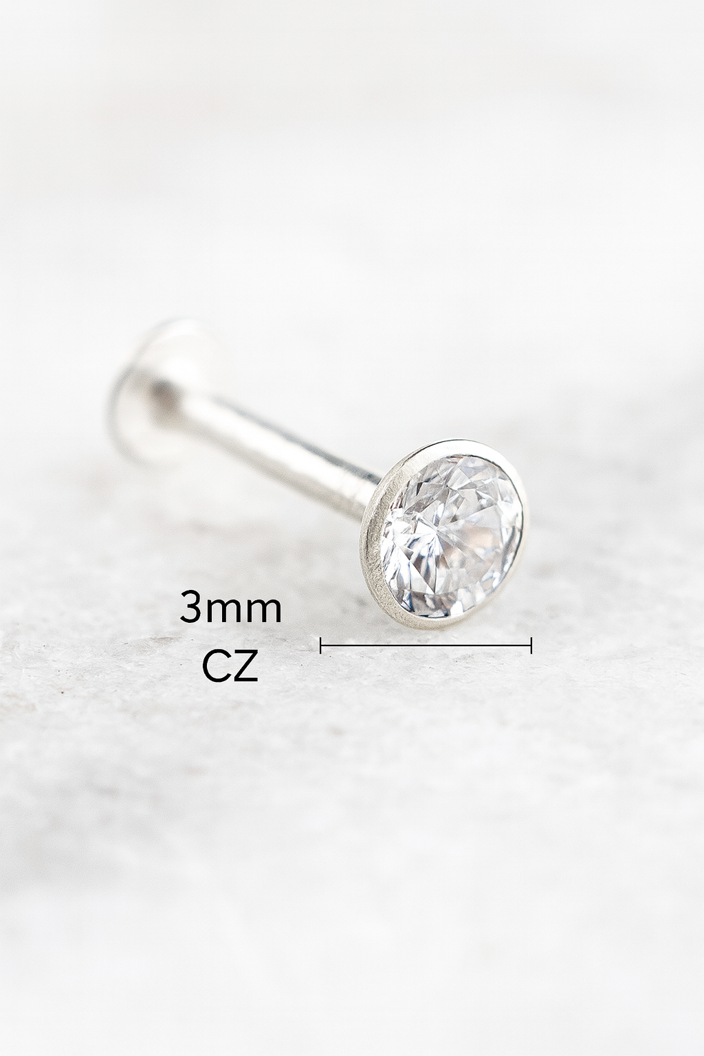 Celeste Spark Nose Pin | 92.5 Silver