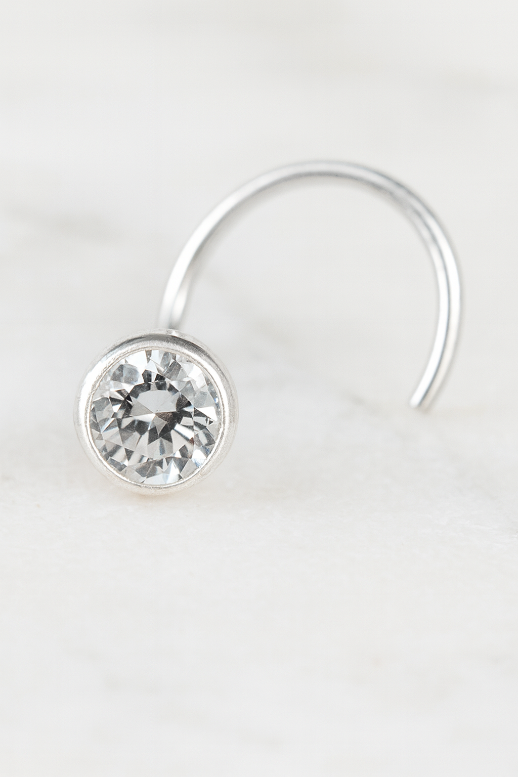 Celeste Spark Nose Pin | 92.5 Silver