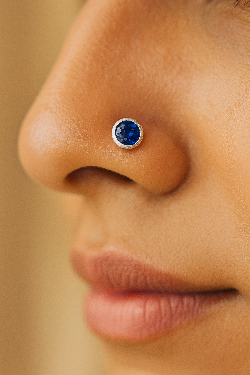 Blue Aurora Nose Pin | 92.5 Silver