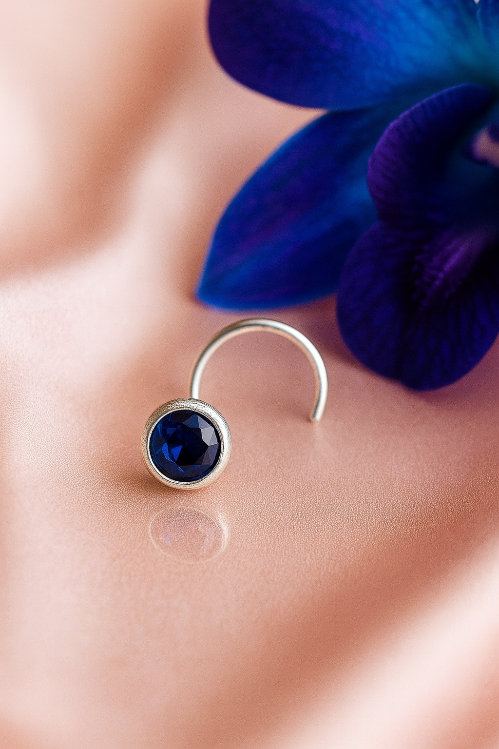 Blue Aurora Nose Pin | 92.5 Silver