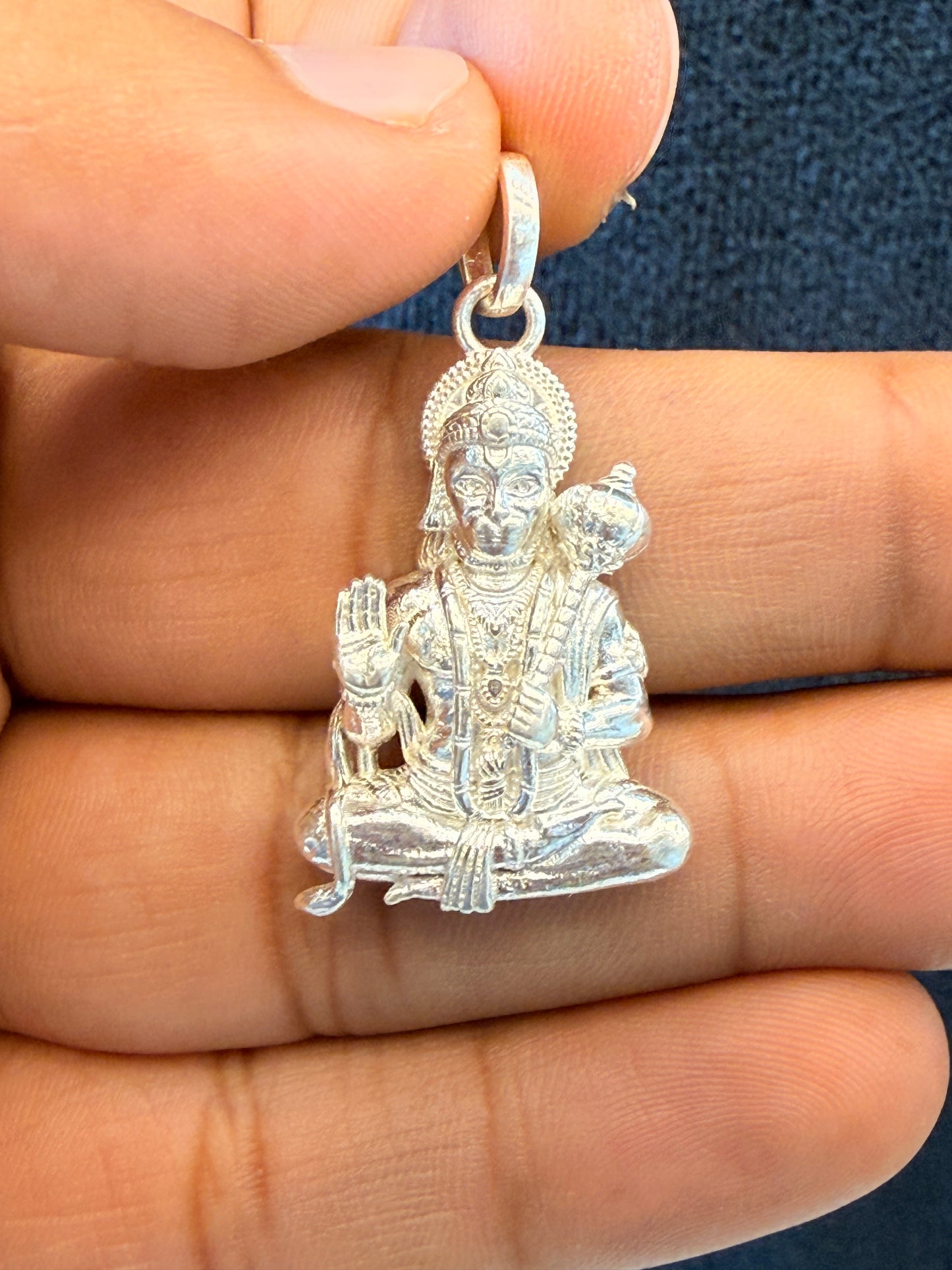 Silver 92.5 hanuman pendant