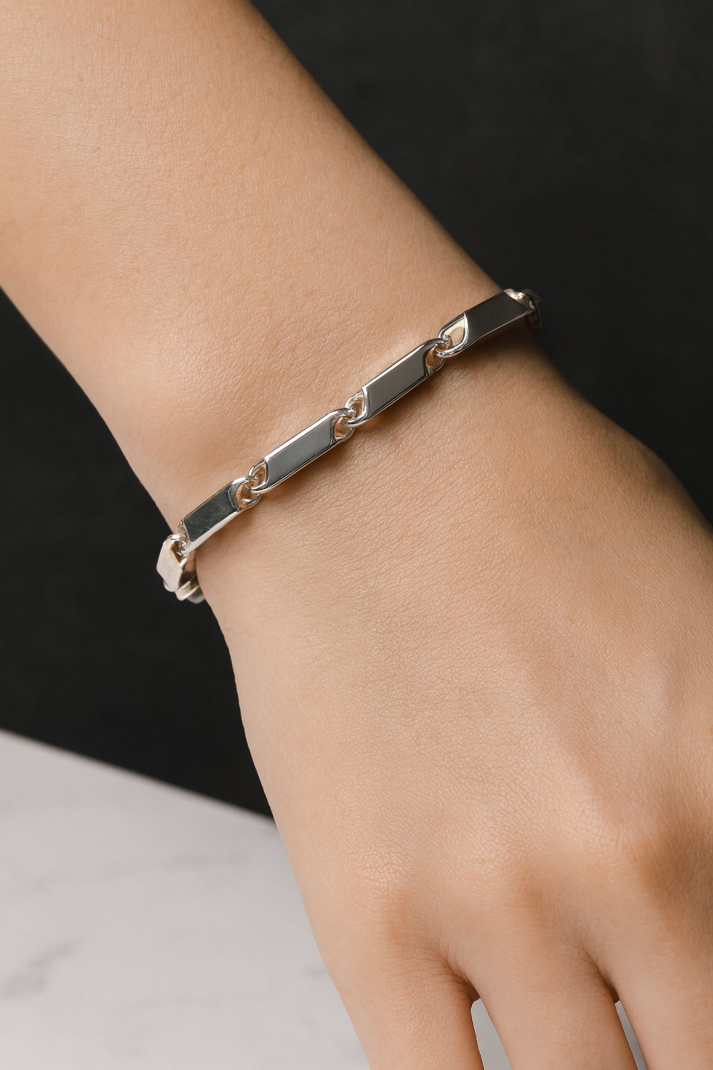 Premium Rectangle Bracelet | 92.5 Silver