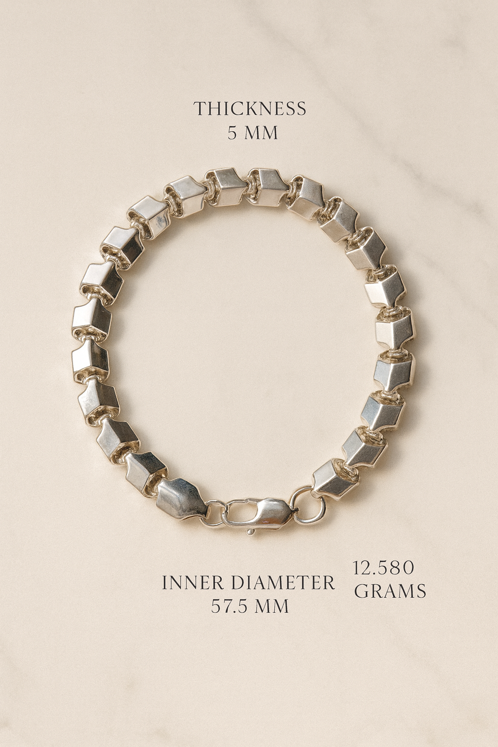 Cubo Link Bracelet | 92.5 Silver