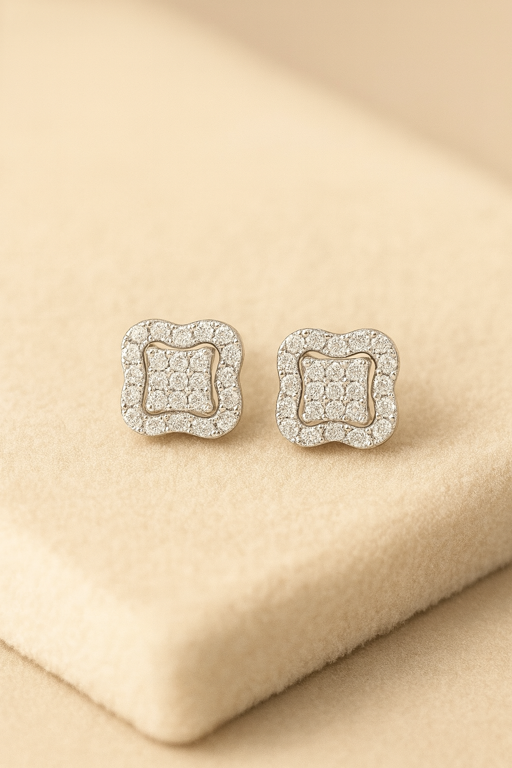 Elegant Pavé Earrings | 92.5 Silver