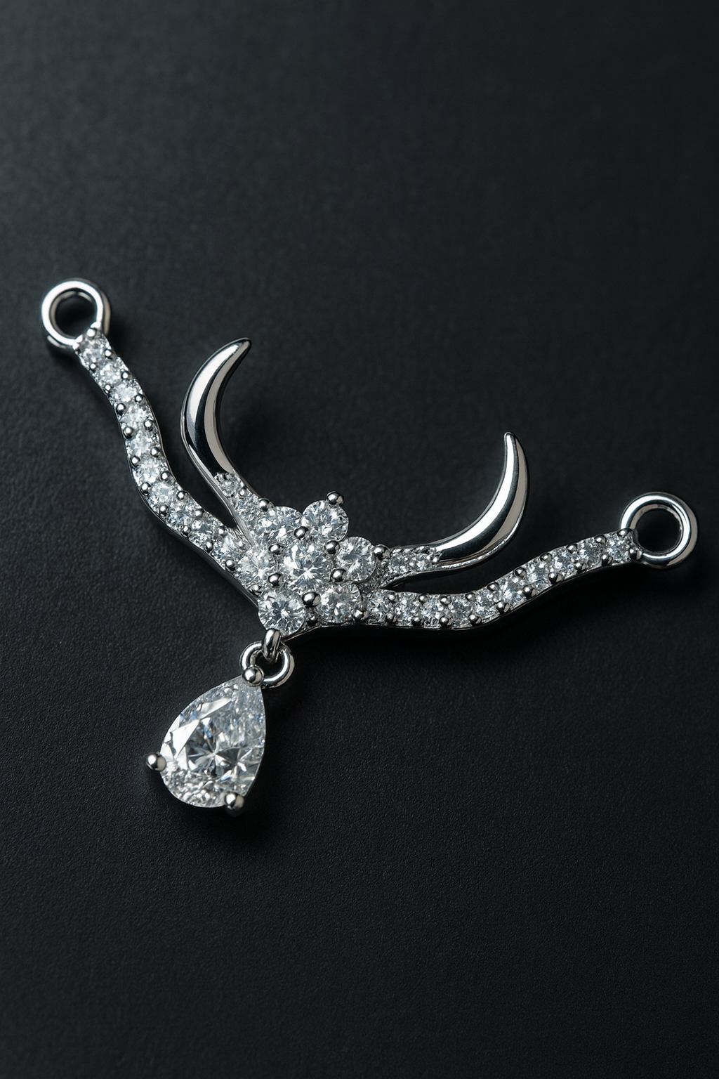 Divine Crescent Mangalsutra Pendant | 92.5 Silver