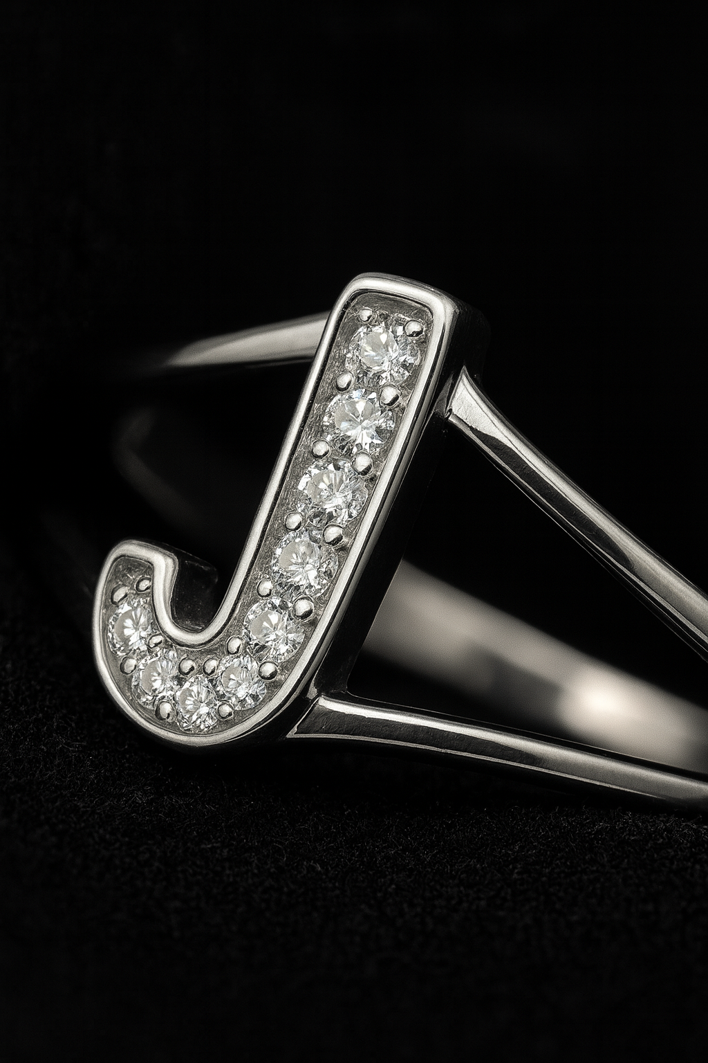 J Name Ring | 92.5 Silver