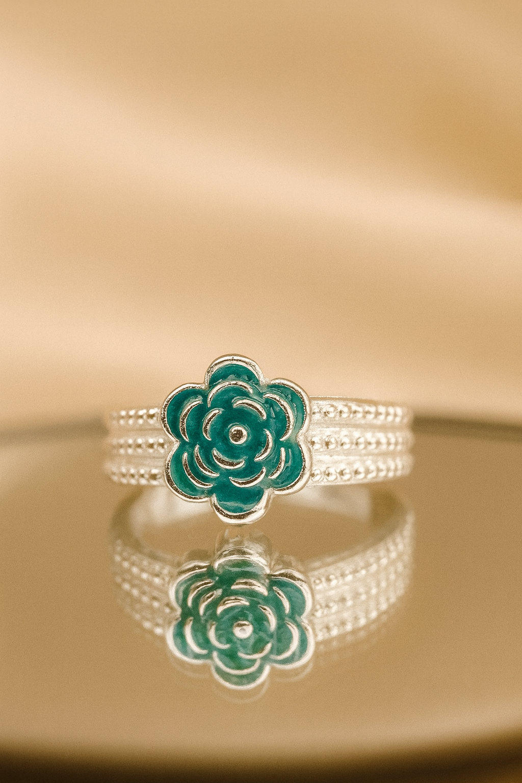 AquaBloom Silver Toe Ring