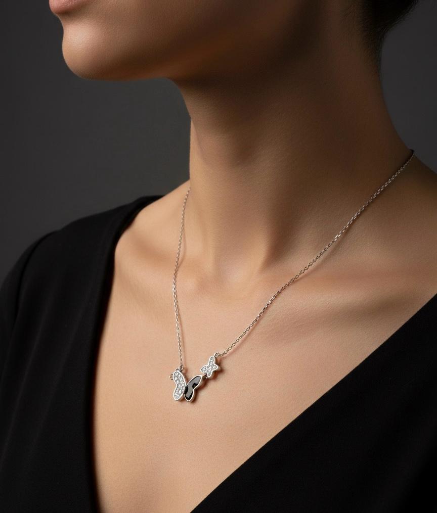 Silver Butterfly Chain&Pendent