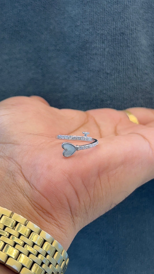 Silver heart Ring