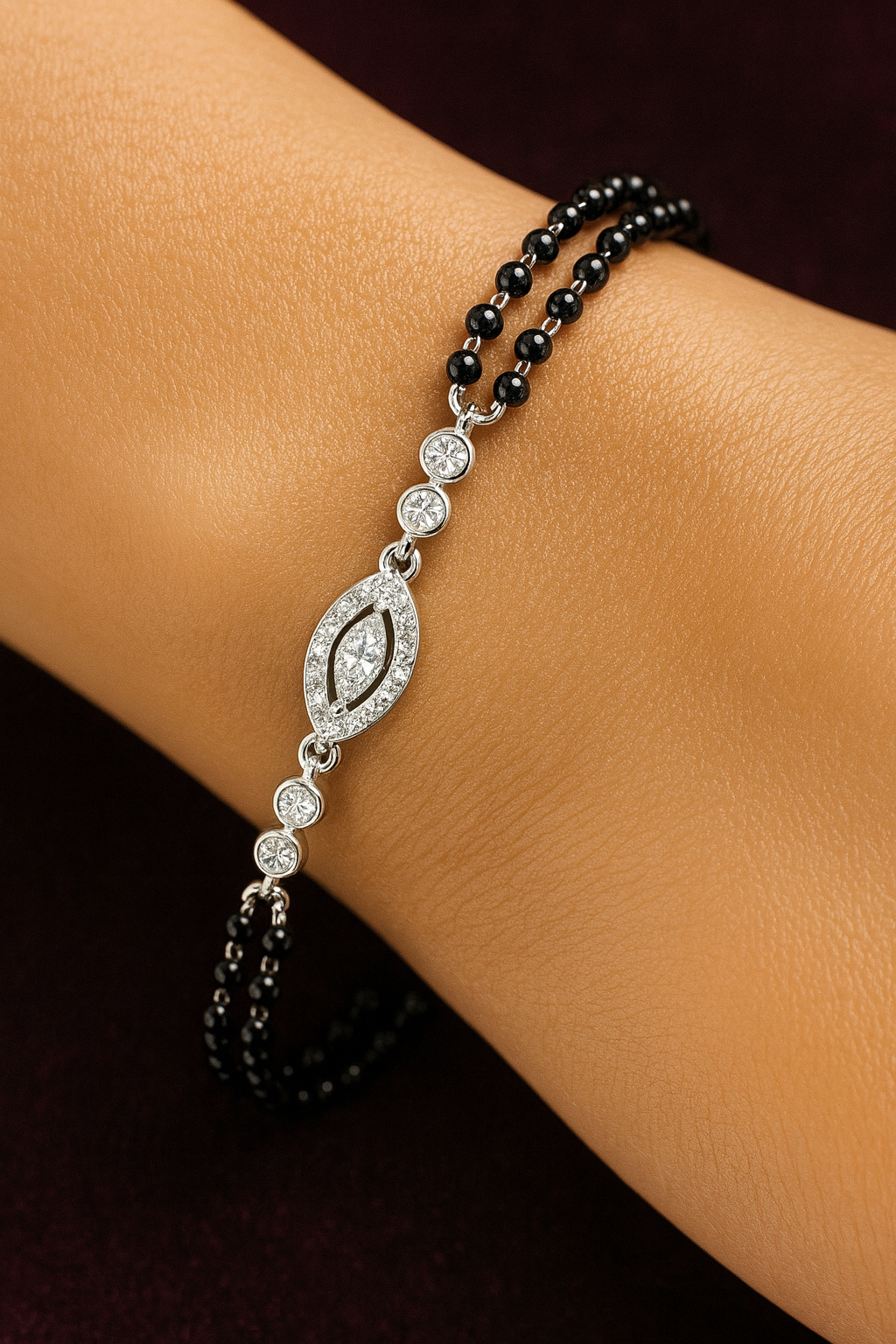 Sacred Glow hand Mangalsutra | 92.5 Silver