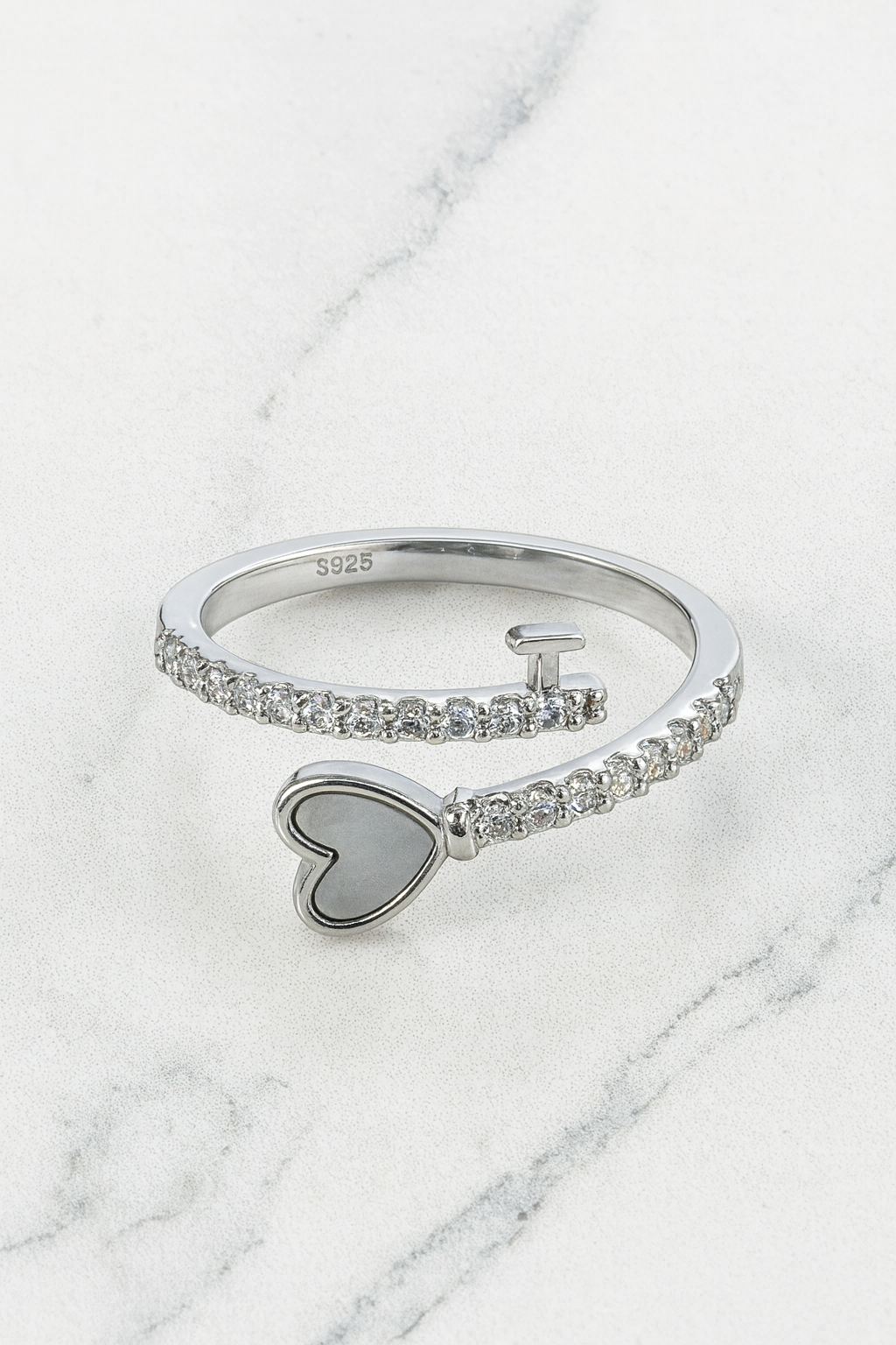 Silver heart Ring