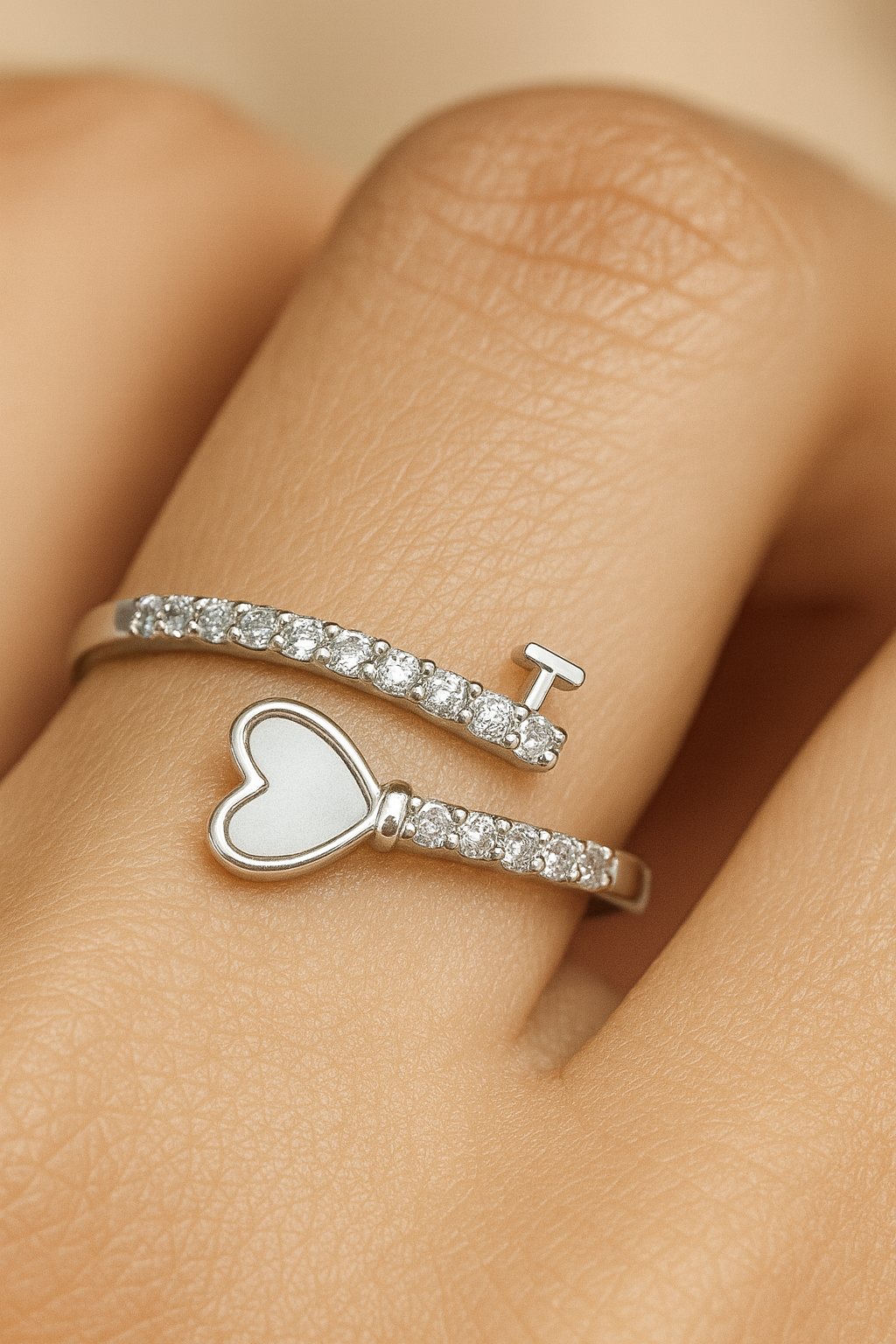 Silver heart Ring