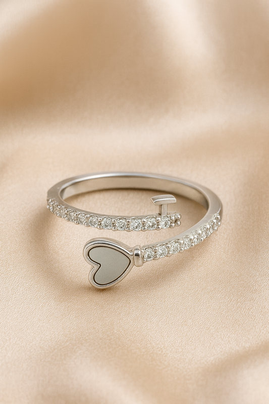 Silver heart Ring