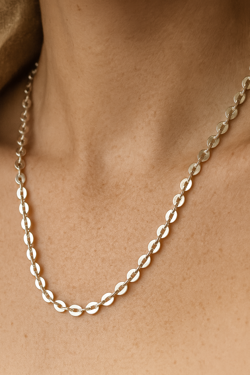 Sterling Beaded Link Chain | 92.5 Silver