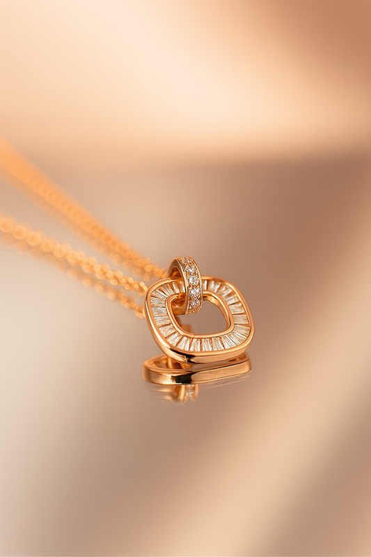 Rose Halo Necklace | 92.5 Silver