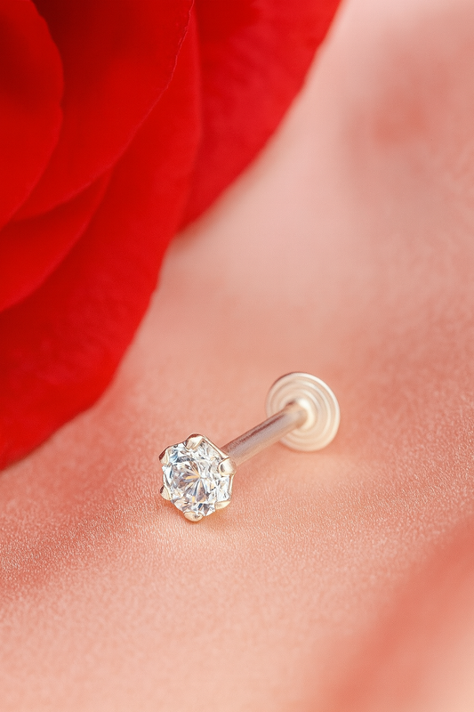 Celeste Shine Nose Pin | 92.5 Silver