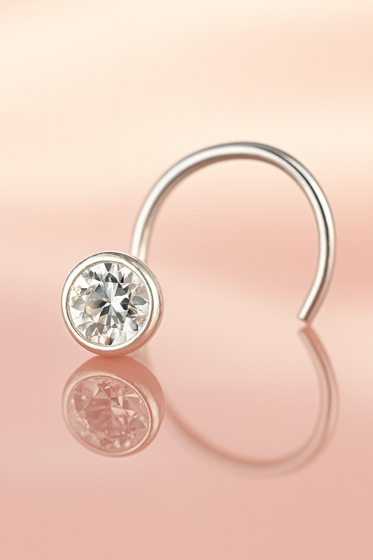 Celeste Spark Nose Pin | 92.5 Silver