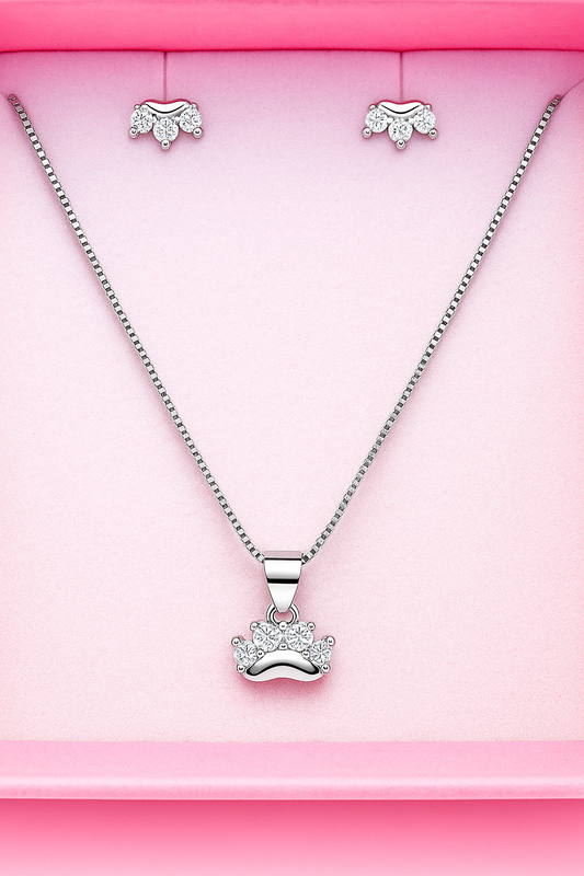 Silver nacklace set