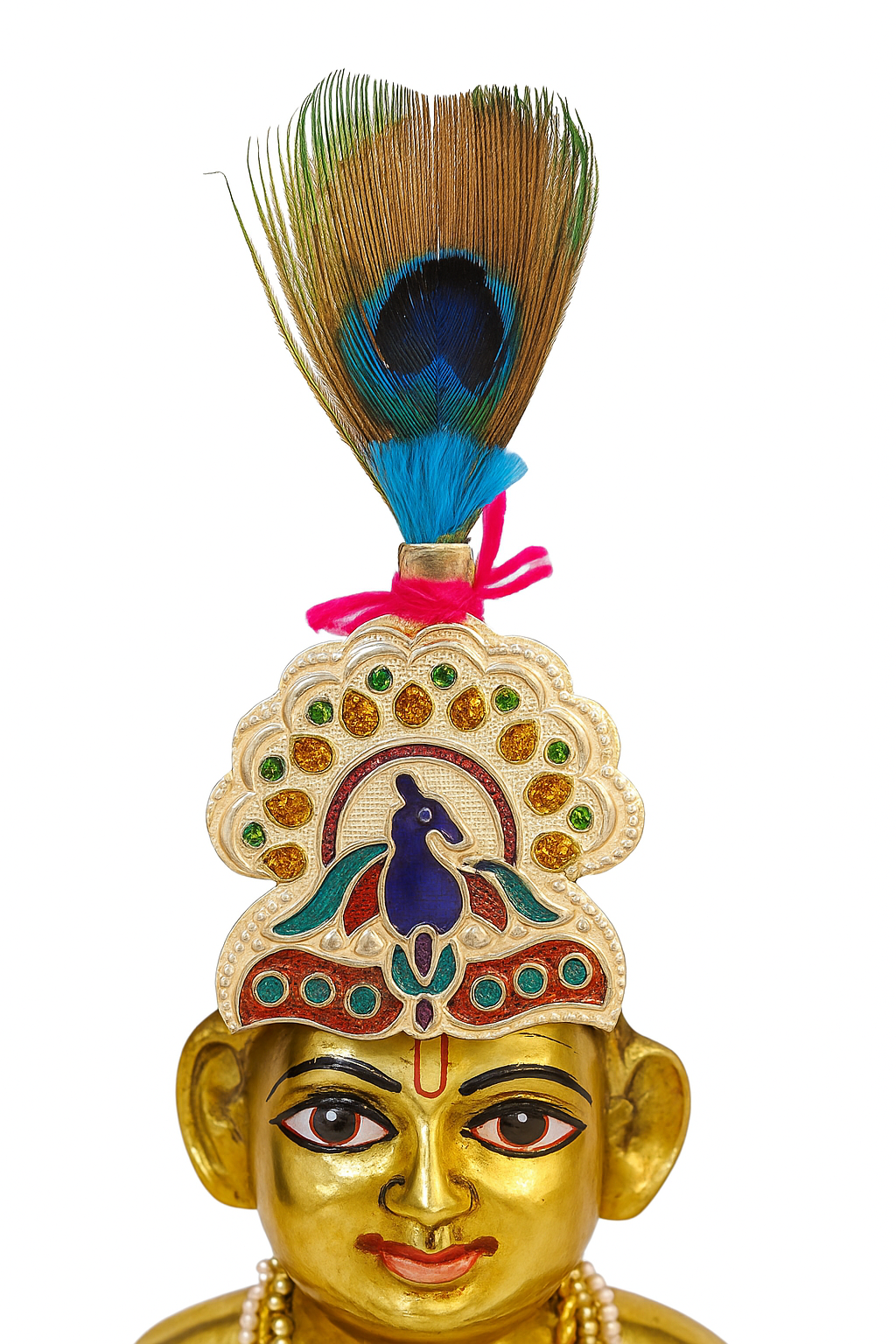 Silver Krishna Mukut