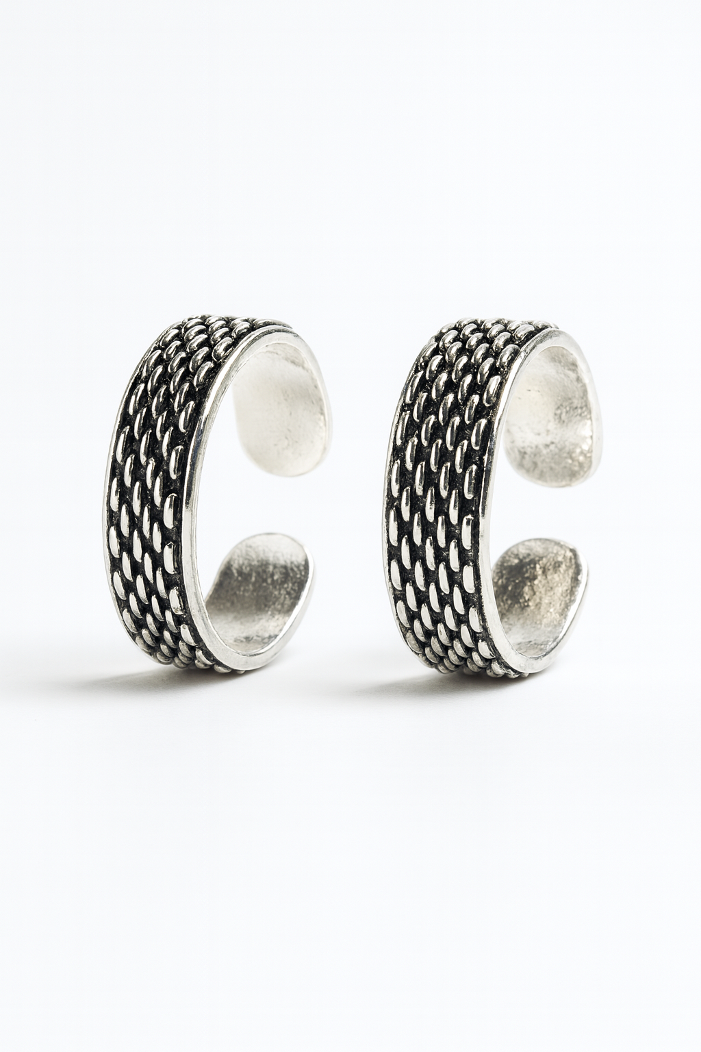 Silver Weave Toe Ring