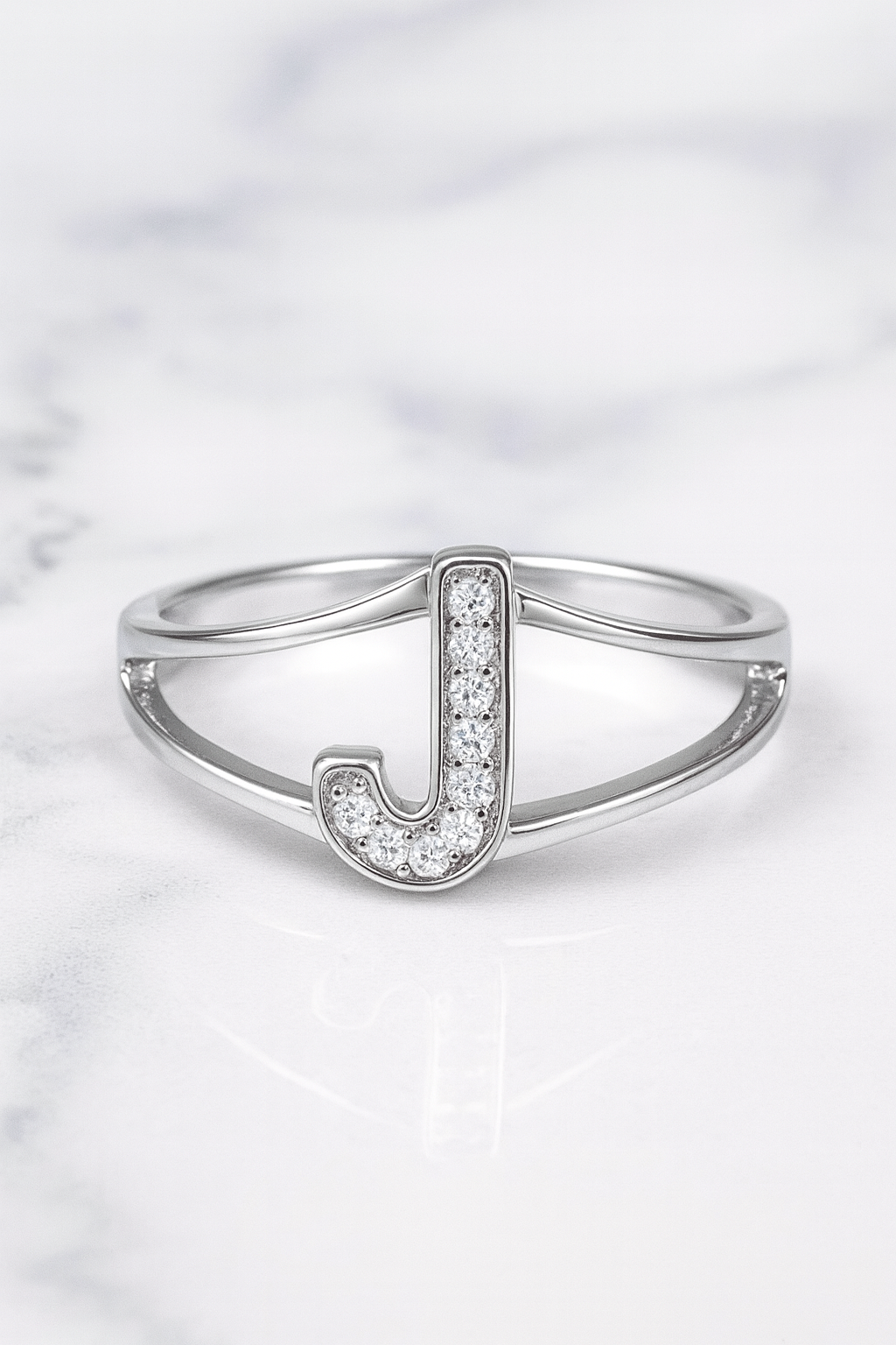 J Name Ring | 92.5 Silver