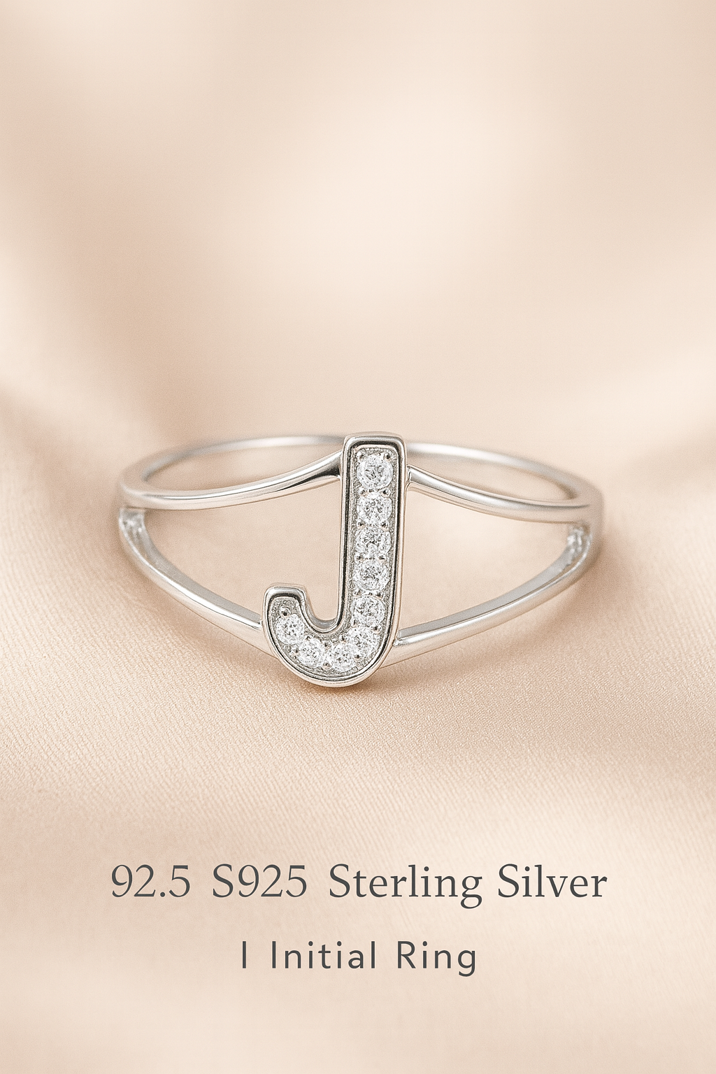 J Name Ring | 92.5 Silver
