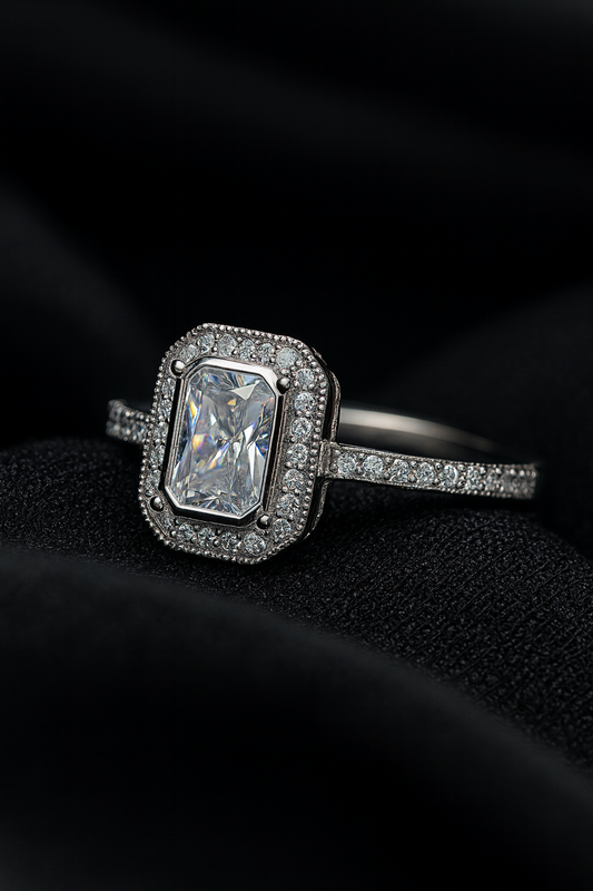 Radiant Halo Ring | 92.5 Silver