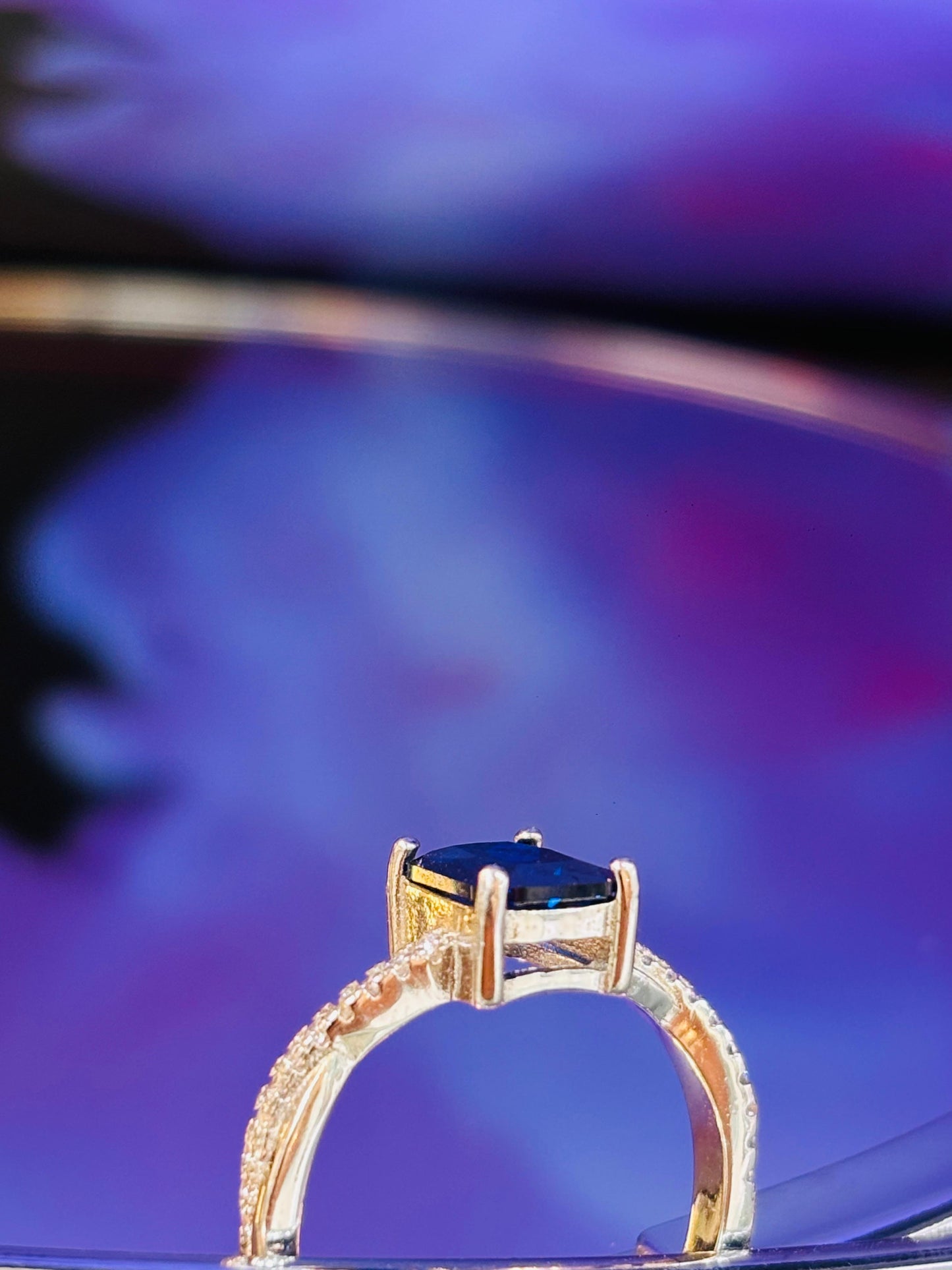 Blue Velvet Radiant Ring | 92.5 Silver