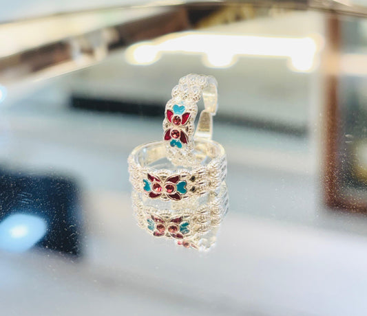 Silver Butterfly Toe Ring