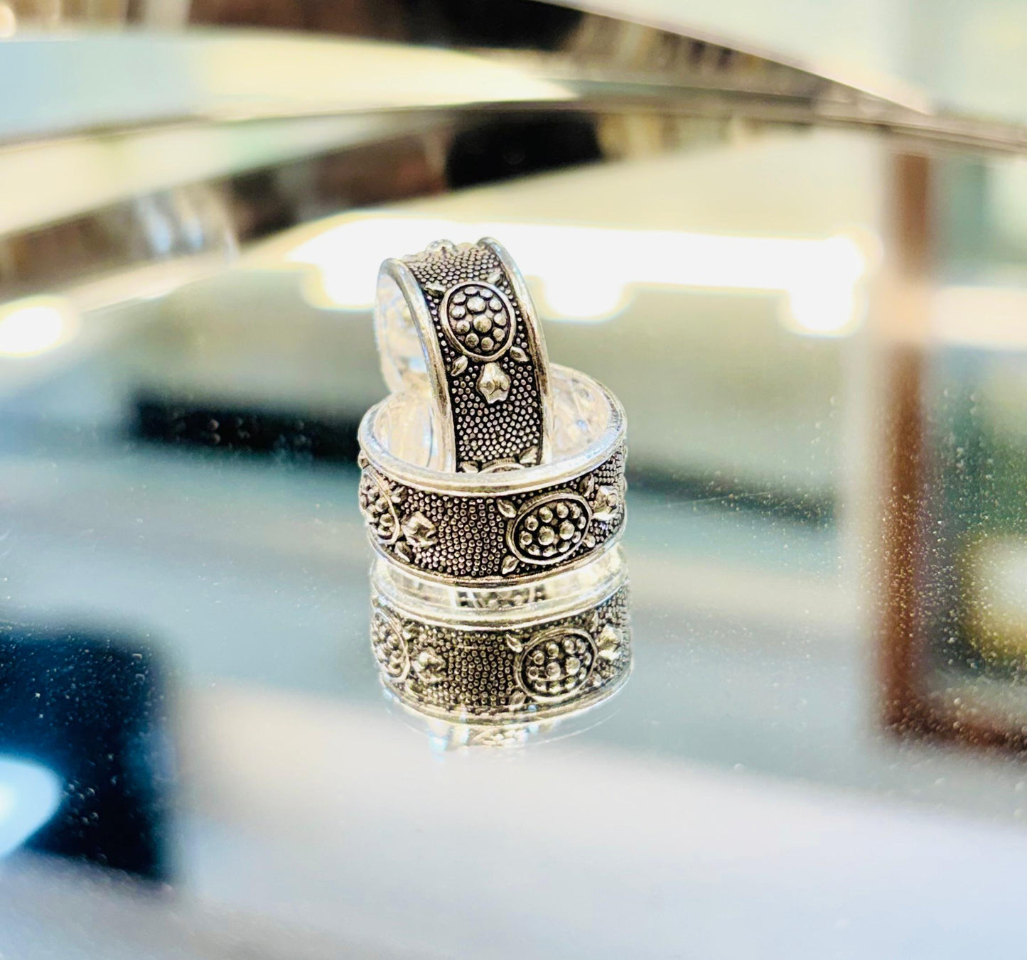 Silver Oxydised Toe Ring