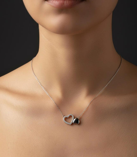 Silver Heart Chain&Pendent