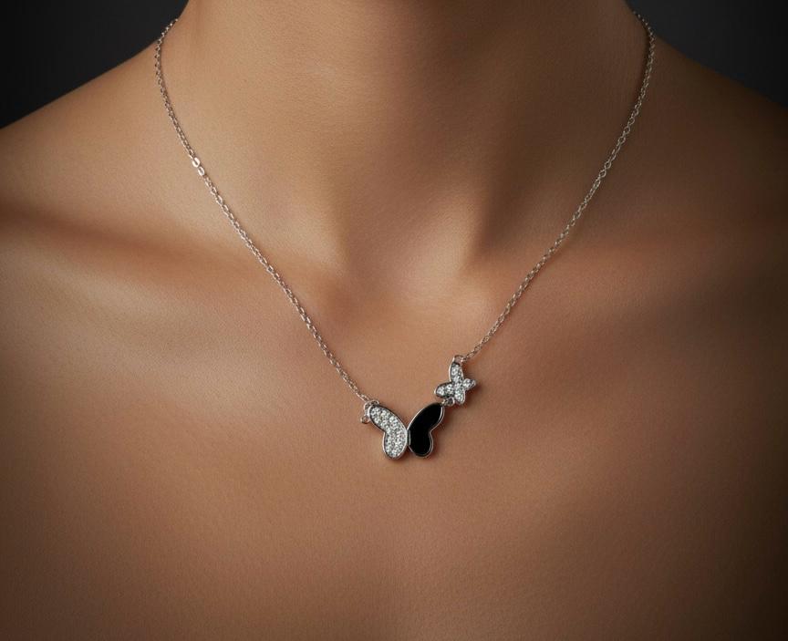 Silver Butterfly Chain&Pendent