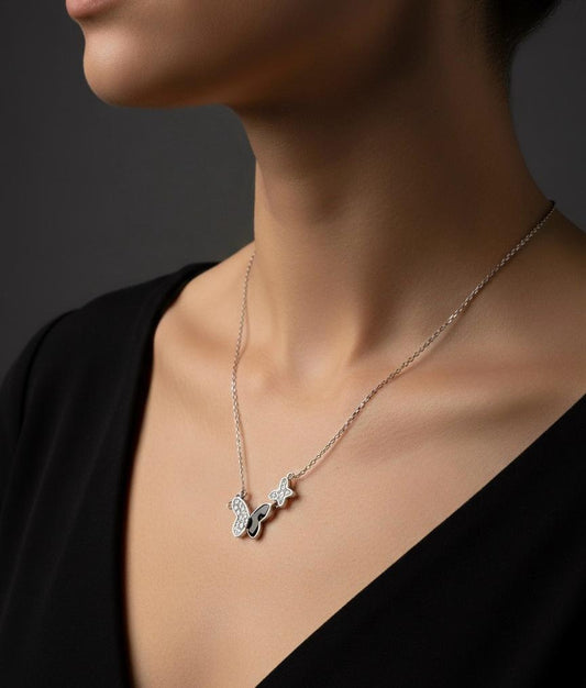 Silver Butterfly Chain&Pendent