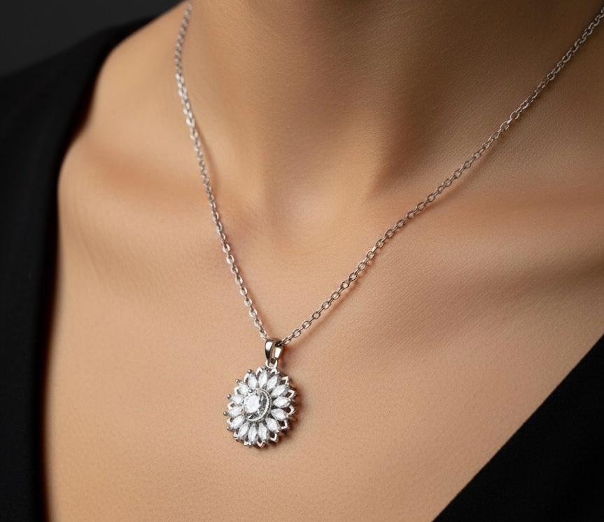 Silver Fancy Chain&Pendent